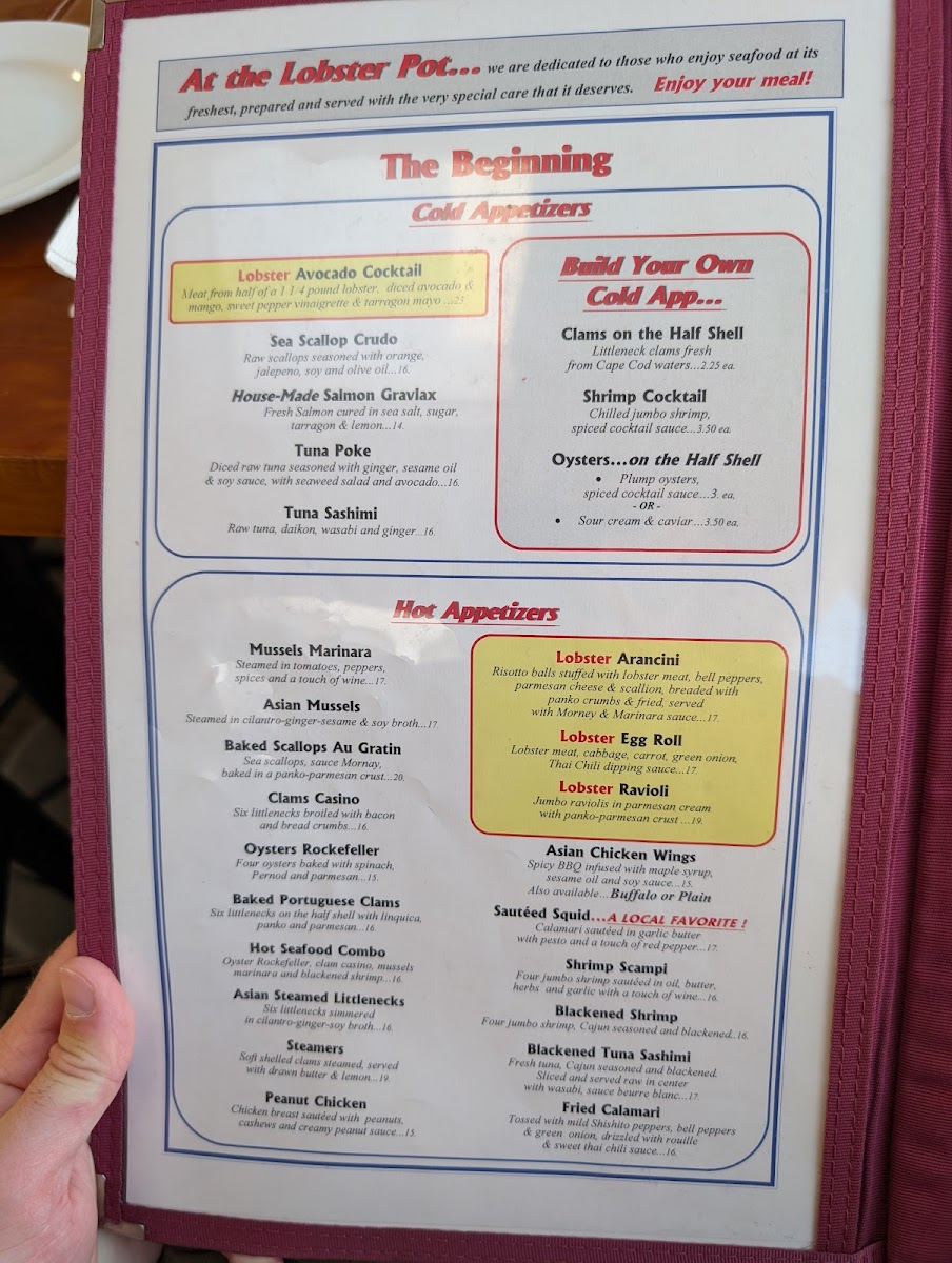 Menu The Lobster Pot-8